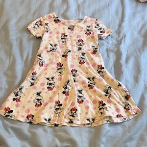 Girls 5T Disney Minnie Mouse Dress - Pink and White